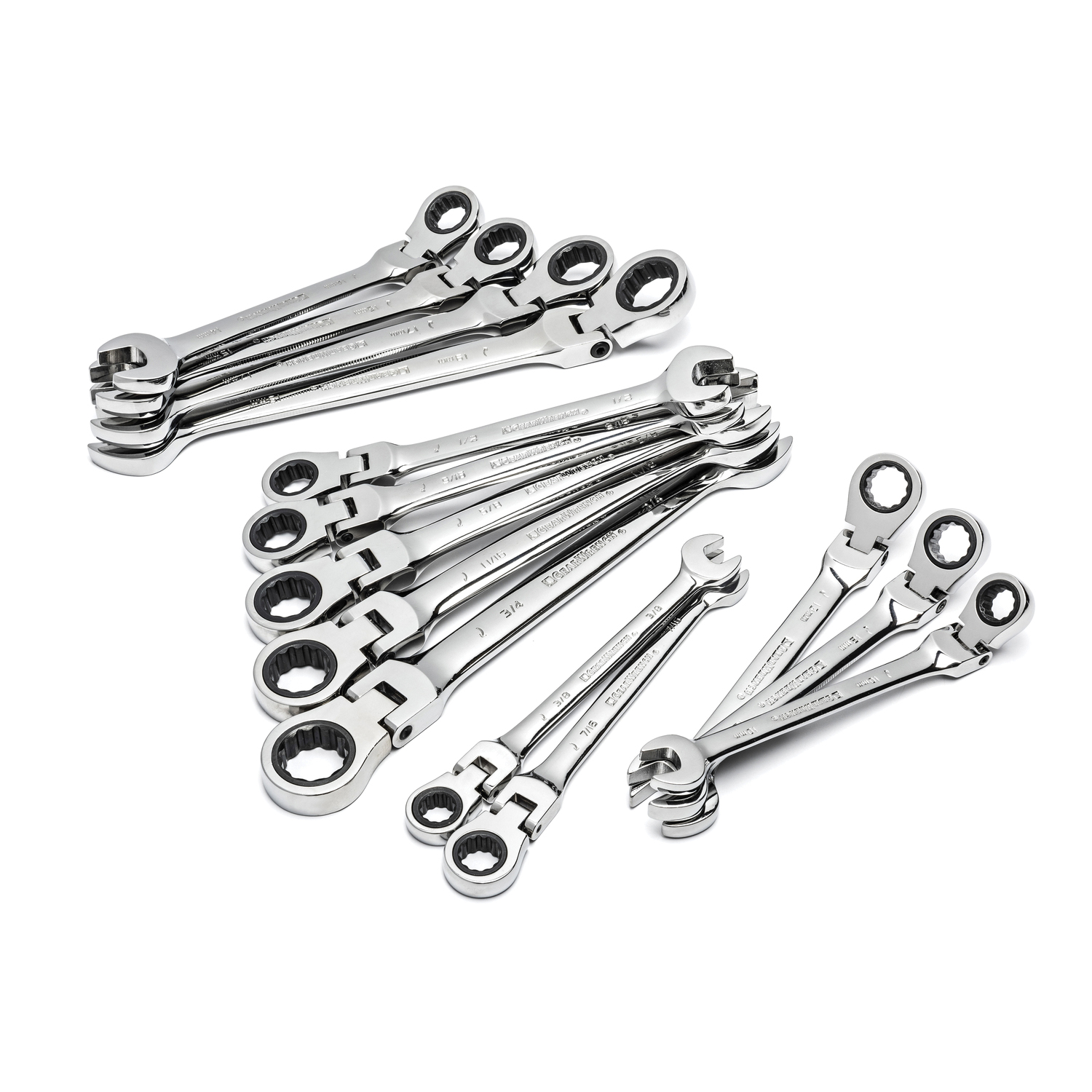 GEARWRENCH&reg; 85141 Combination Wrench Set, 14 Pieces, 3/8 to 3/4 in, 10 to 19 mm, Polished Chrome
