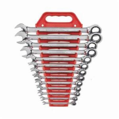 product DeWALT® DWMT74197 Ratcheting Combination Wrench Set, 8 Pieces, 5/16 to 3/4 in, Polished Chrome