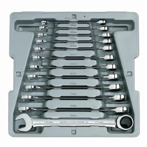 Proto® J1200HM14T5 Anti-Slip Combination Wrench Set, 14 Pieces, 7 to 20 mm, Full Polished
