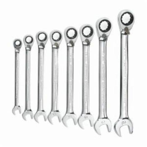 product Proto® JSCV-18SA Ratcheting Reversible Combination Wrench Set, Imperial, 18 Pieces, 1/4 to 1-1/4 in, Full Polished