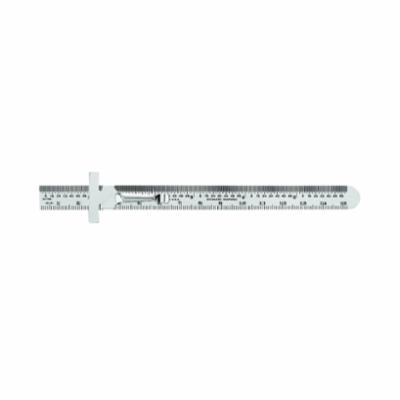 product Starrett® CH604R-18 Spring Tempered Precision Rule, Imperial Measuring System, Graduations #4R to 8ths, 16ths, Quick-Reading 32nds, 64ths, 18 in L, Steel, Silver