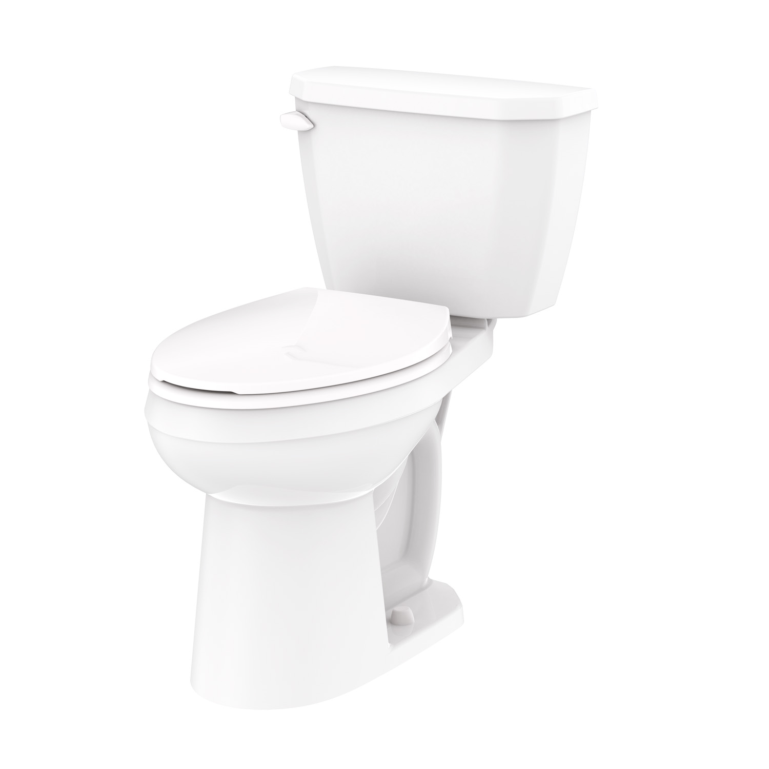 Gerber® GWS21872 Compact Toilet Bowl, Viper®, White, Elongated Shape, 12 in Rough-In, 2 in Trapway