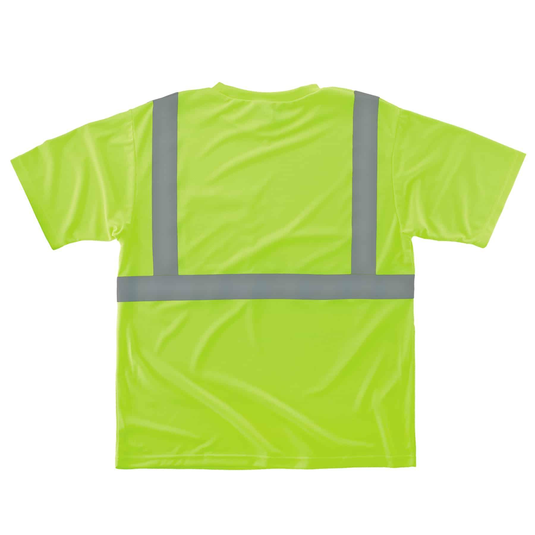 GloWear&reg; 21505 8289 Lightweight T-Shirt, XL, Hi-Viz Lime, Bird's Eye Polyester