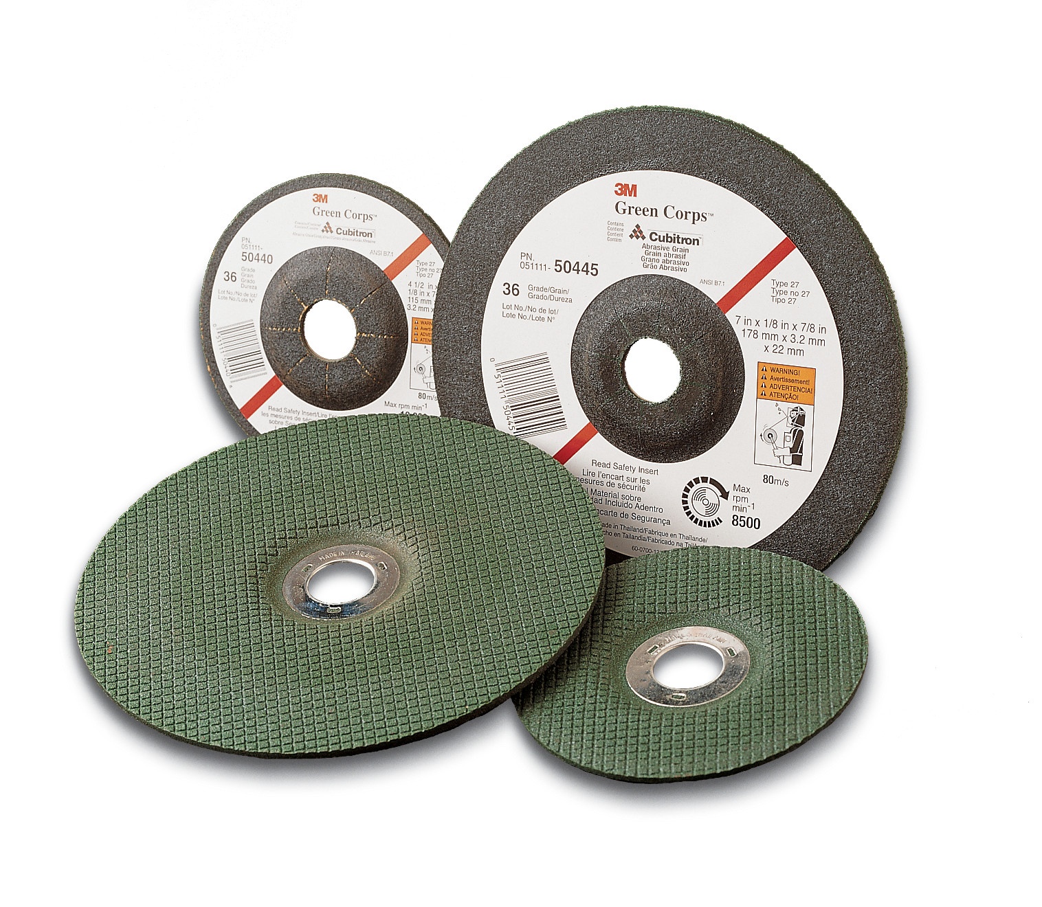 Green Corps&trade; 7000045743 Fibre Disc, 5 in Dia Disc, 7/8 in Center Hole, 36 Grit, Extra Coarse Grade, Ceramic Abrasive
