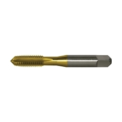 Greenfield Threading Vermont Tap and Die&reg; 300047 HTGP-TN General Purpose Standard Straight Flute Hand Tap, Right Hand Cutting, #0-80 Thread, H2 Thread Limit, Plug Chamfer, 2 Flutes, TiN Coated, HSS