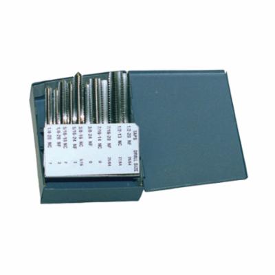 Greenfield Threading 330083 HTGP Right Hand Cut Straight Flute Straight Shank Tap and Drill Set, 18 Pieces, #6-32 to 1/2-13 Tap Thread, #36 to 5/16 in Drill, UNC/UNF Thread, Hand Tap, Plug Tap Chamfer
