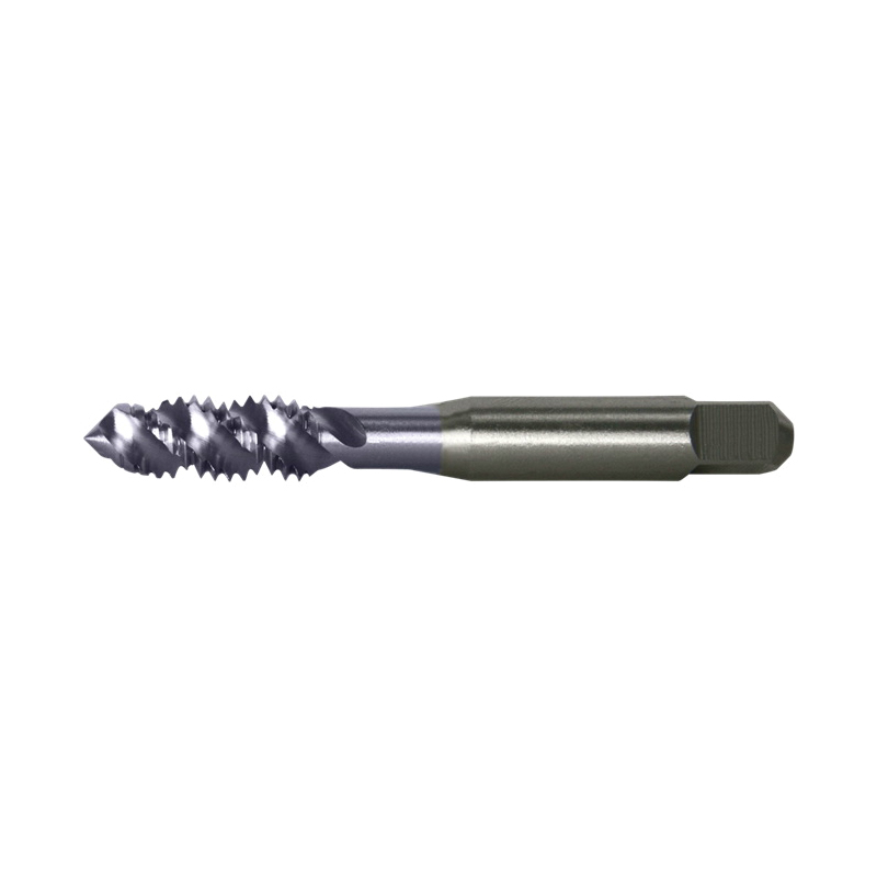 Greenfield Threading 330201 SFGP-TC General Purpose High Helix Spiral Flute Machine Tap, Right Hand Cutting, M10x1.5 Thread, D8 Thread Limit, Plug Chamfer, Right Hand Flute Direction, 3 Flutes, TiCN Coated, HSS