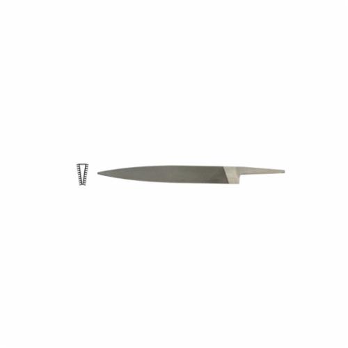 Grobet&reg; 31.182 Knife Hand File, 6 in L, Double Cut