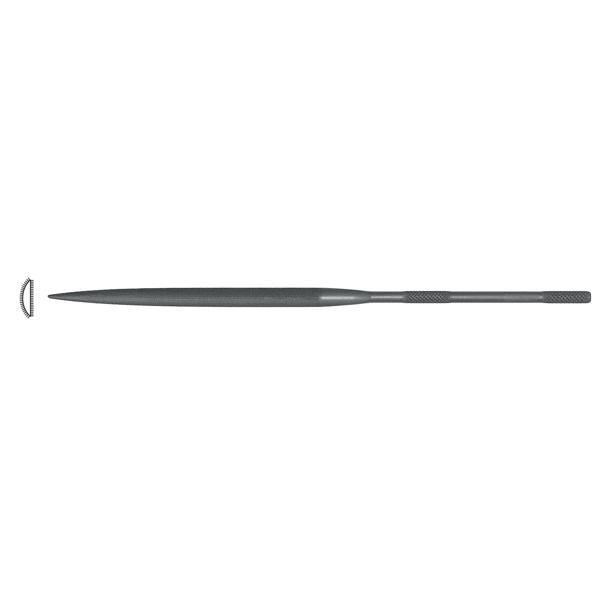 Grobet&reg; 31.525 Half Round Needle File, 6-1/4 in L