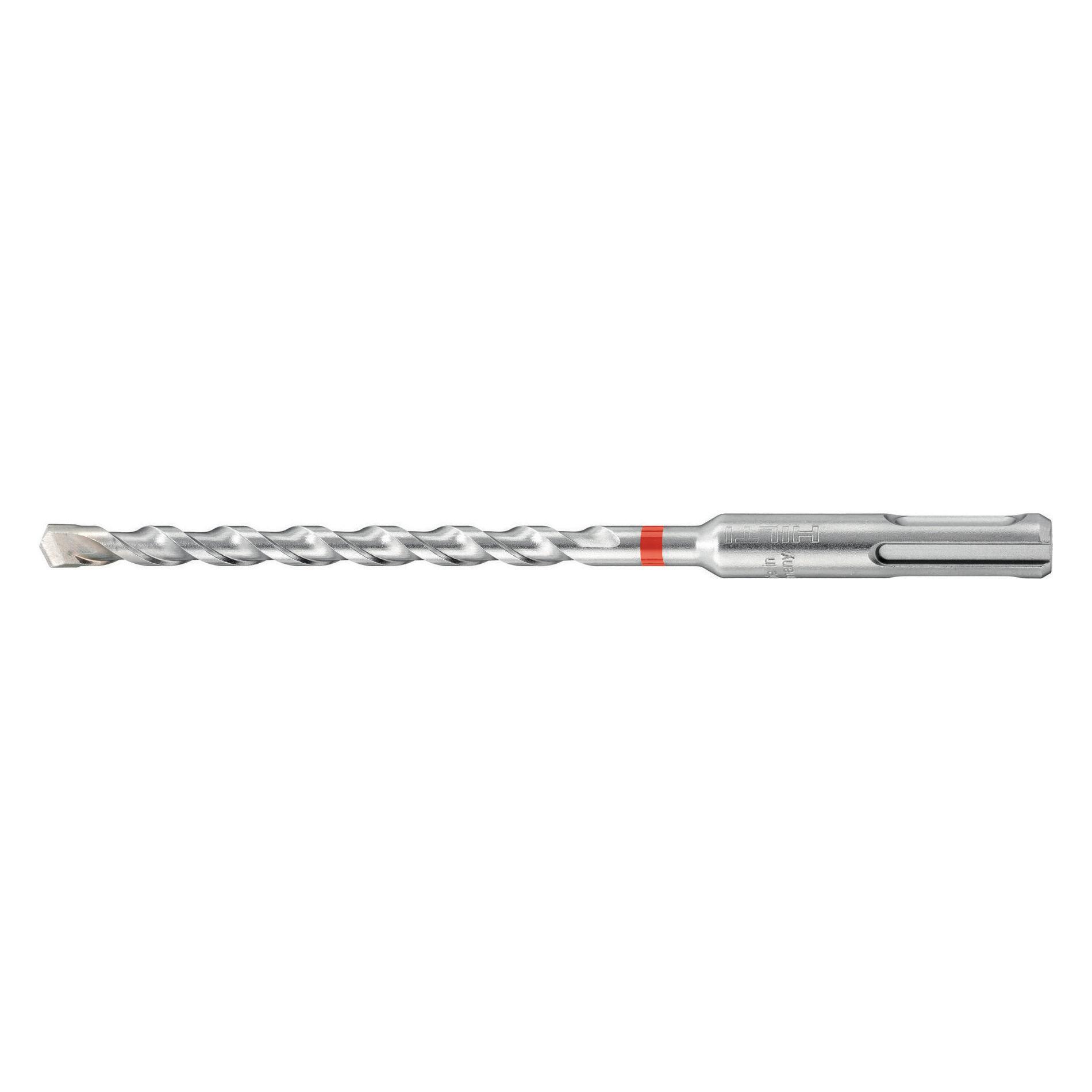HILTI 435000 TE-CX X-Geometry Hammer Drill Bit, 1/4 in Drill Bit, 10 mm SDS-Plus® Shank, 4 in D Cutting, Solid Carbide Cutting Edge, 6 in OAL
