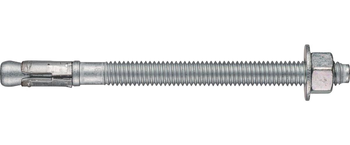 HILTI 282521 KB3 Standard Expansion Wedge Anchor, 1/4 in Dia, 4-1/2 in OAL, 2-7/8 in L Thread, Steel, Zinc Plated