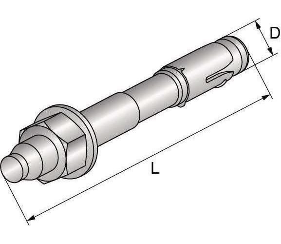 HILTI 418071 Ultimate Performance Screw Anchor, 1/2 in Dia, 3 in OAL, Hex Head Drive, Carbon Steel, 2-1/4 to 4-1/4 in D Min Embedment