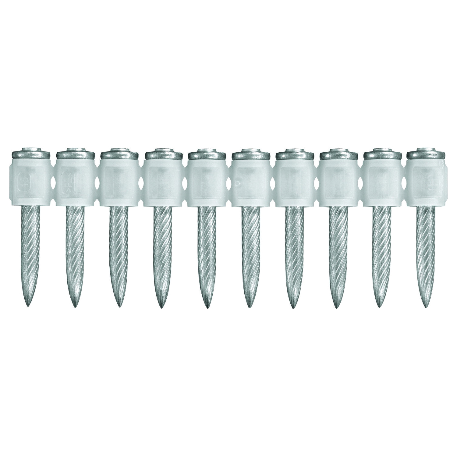 HILTI 237345 Premium Collated Nail, 0.157 in Dia x 0.75 in L, 0.63 to 2.83 in L, Galvanized Zinc Coated, HRC 58 Carbon Steel