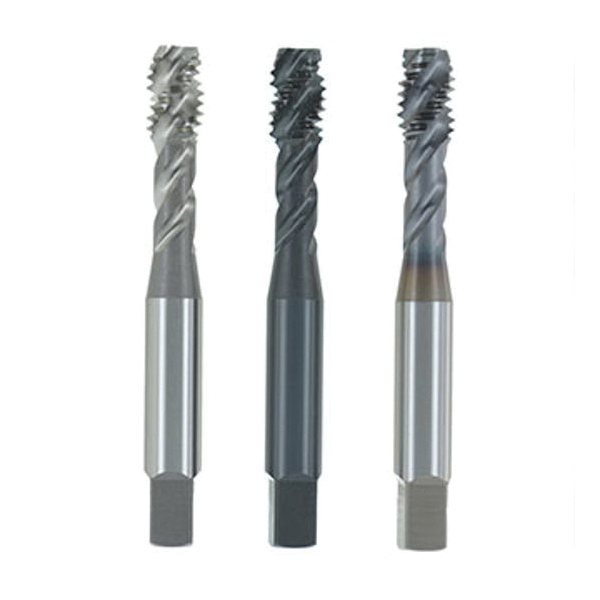 HY-PRO&reg; 2940308 290 Premium Spiral Flute Tap, Right Hand Cutting, 1/4-20 Thread, H11 Thread Limit, 2.5P-3P Modified Bottoming Chamfer, 3 Flutes, TiCN Coated, HSSE