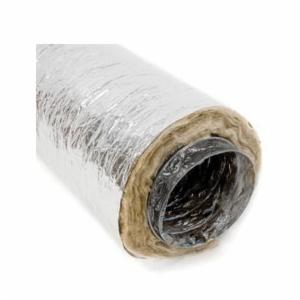 Hart & Cooley® FB214 12 25 Insulated Class 1 Flexible Air Duct, 12 in ID x 25 ft L, 5000 fpm Flow Rate, R4.2 Insulation, Polyester/Metalized Polyester, Domestic