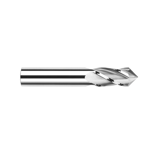 product Titan USA TC34906 Single End Drill Mill, 3/32 in Dia, 60 deg Point, 4 Flutes, 3/8 in L Flute, 1/8 in Dia Shank, 1-1/2 in OAL, AlTiN Coated