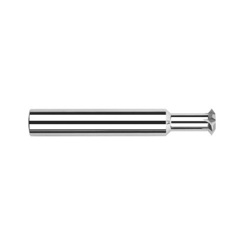 product Harvey Tool 19203-C3 Imperial Pointed Double Angle Cutter, 90 deg, 1/4 in Dia Cutter, 1/8 in W Cutting, Solid Carbide