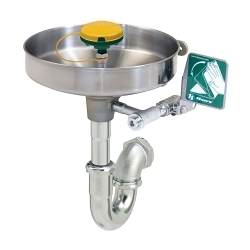 Haws&reg; AXION&reg; 7360BT-7460BT MSR Eye/Face Wash With Stainless Steel Bowl, Wall Mount, Push Handle Operation, ANSI Z358.1