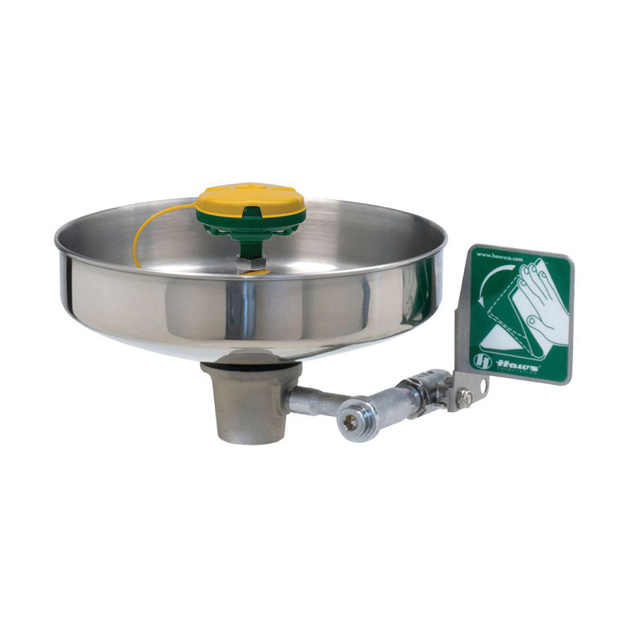 Haws&reg; AXION&reg; 7460 Unmounted MSR Eye/Face Wash With Stainless Steel Bowl, Push Handle Operation, ANSI Z358.1