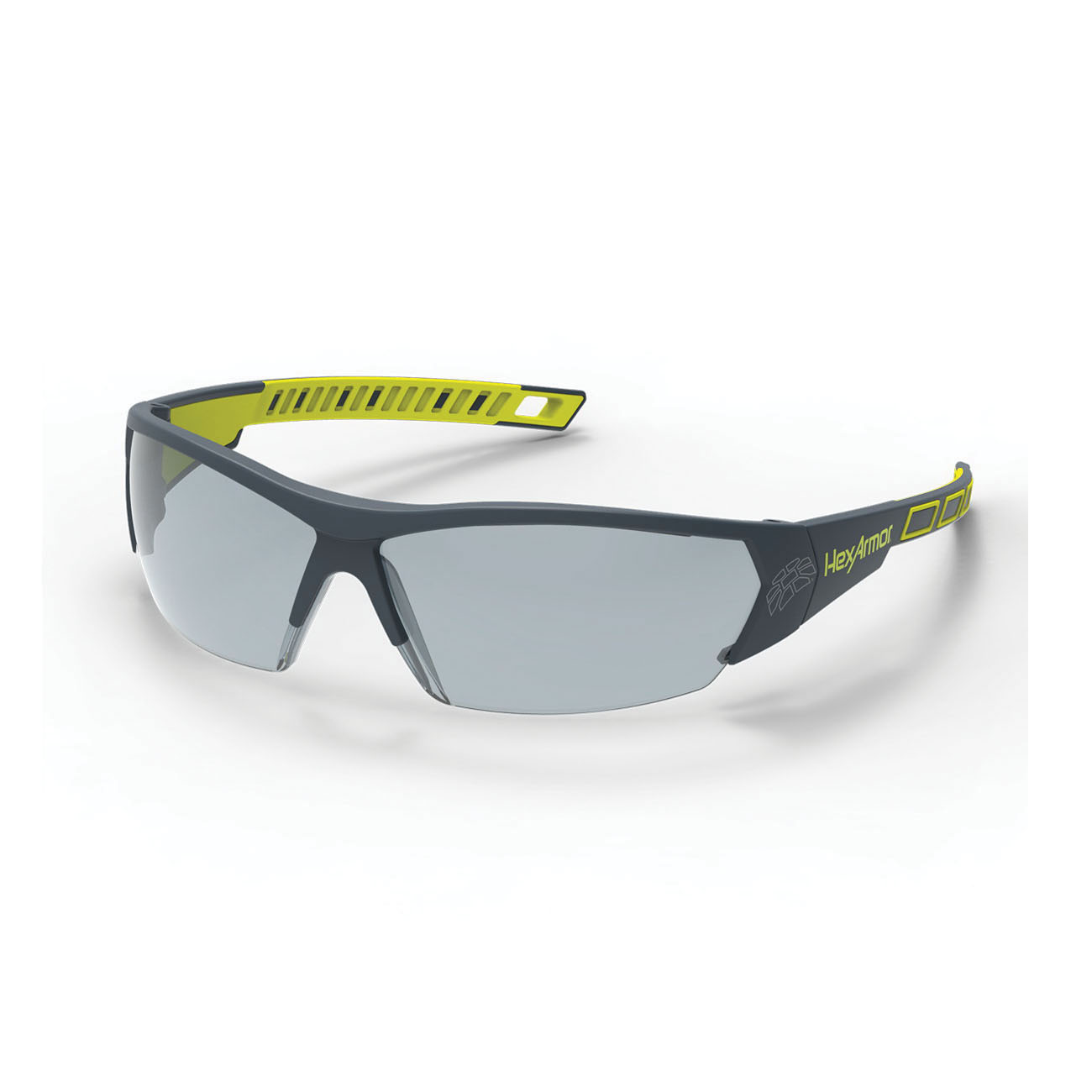 HexArmor&reg; 11-14005-08 MX250 Safety Eyewear, TruShield&reg;, Variomatic Lens, Half-Frame Frame, Gray, TPE Frame, Polycarbonate Lens, ANSI Z87.1.2020, CE EN 166, CSA Z94.3, High Impact Rated Z87+