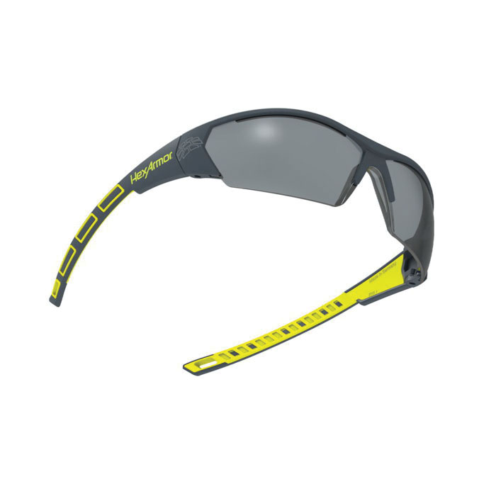 HexArmor&reg; 11-14006-08 MX250 Safety Eyewear, TruShield&reg;, Variomatic Dark Lens, Half-Frame Frame, Gray, TPE Frame, Polycarbonate Lens, ANSI Z87.1.2020, CE EN 166, CSA Z94.3, High Impact Rated Z87+