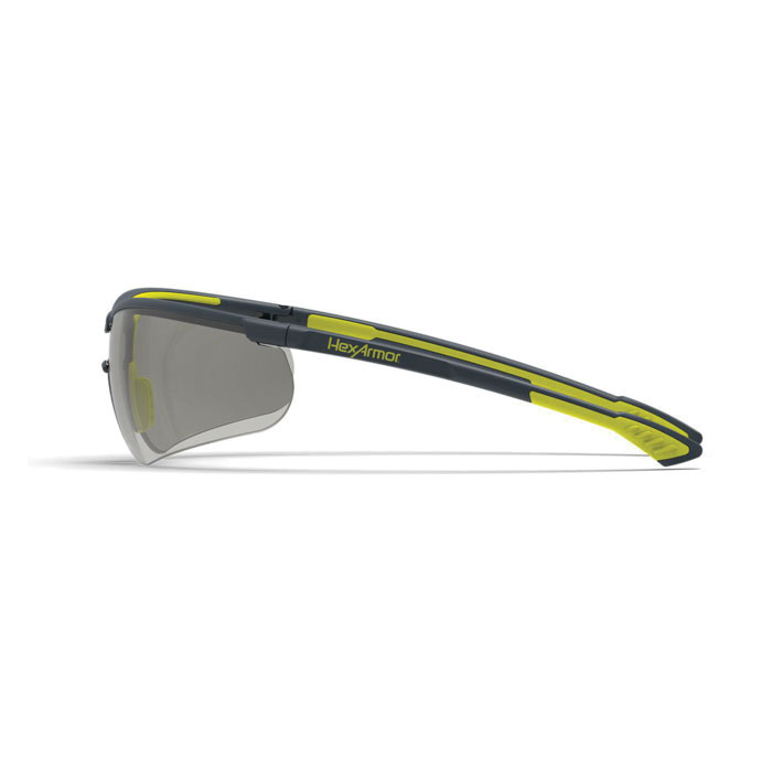 HexArmor&reg; 11-15008-08 VS250 Safety Eyewear, TruShield&reg;, Variomatic Dark Lens, Half-Frame Frame, Gray, TPE Frame, Polycarbonate Lens, ANSI Z87.1.2020, CE EN 166, CSA Z94.3, High Impact Rated Z87+