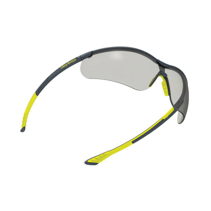 HexArmor&reg; 11-15008-08 VS250 Safety Eyewear, TruShield&reg;, Variomatic Dark Lens, Half-Frame Frame, Gray, TPE Frame, Polycarbonate Lens, ANSI Z87.1.2020, CE EN 166, CSA Z94.3, High Impact Rated Z87+