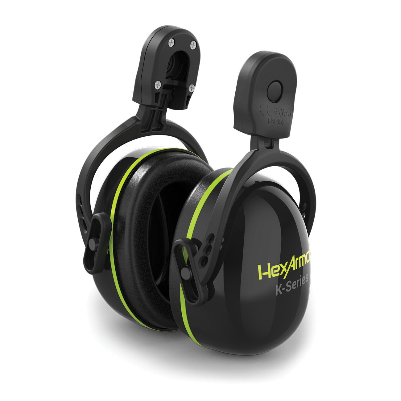 HexArmor&reg; Ceros&reg; K-Series&trade; 17-18002 K2M Universal Magnetic Mechanical Earmuffs, For Use With Ceros&reg; XP Click-and-Go&reg; Magnetic Face Shield Kit, Click-and-Go&reg; Magnetic Helmet Adapter, Ceros&reg; XP250, XP250E, XP450A, XP450AE and XP250IES Safety Helmet, ABS