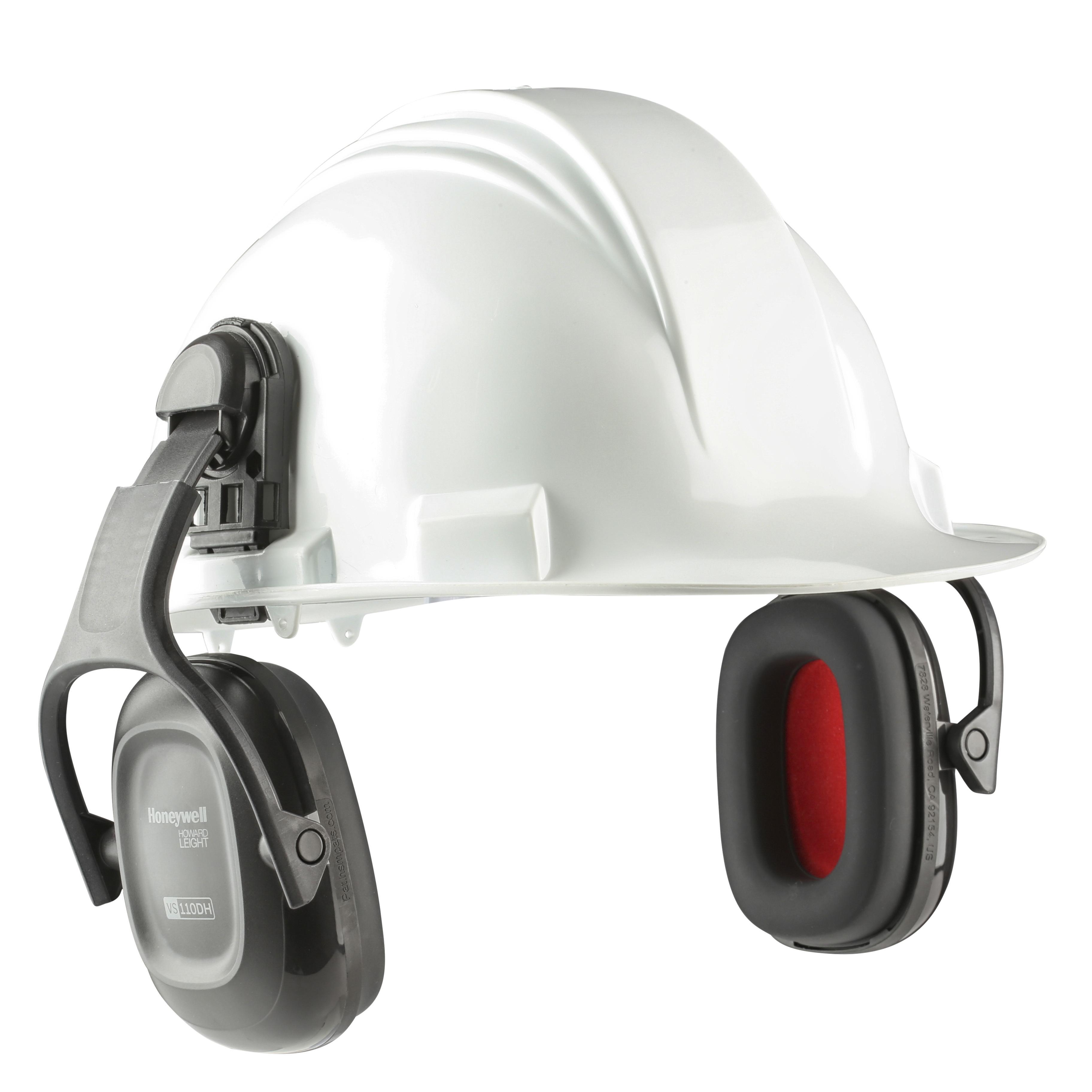 Howard Leight by Honeywell 1035202-VS 100 Dielectric Earmuff, 27 dB Noise Reduction, Black/Silver, Hard Hat Mounted Band Position