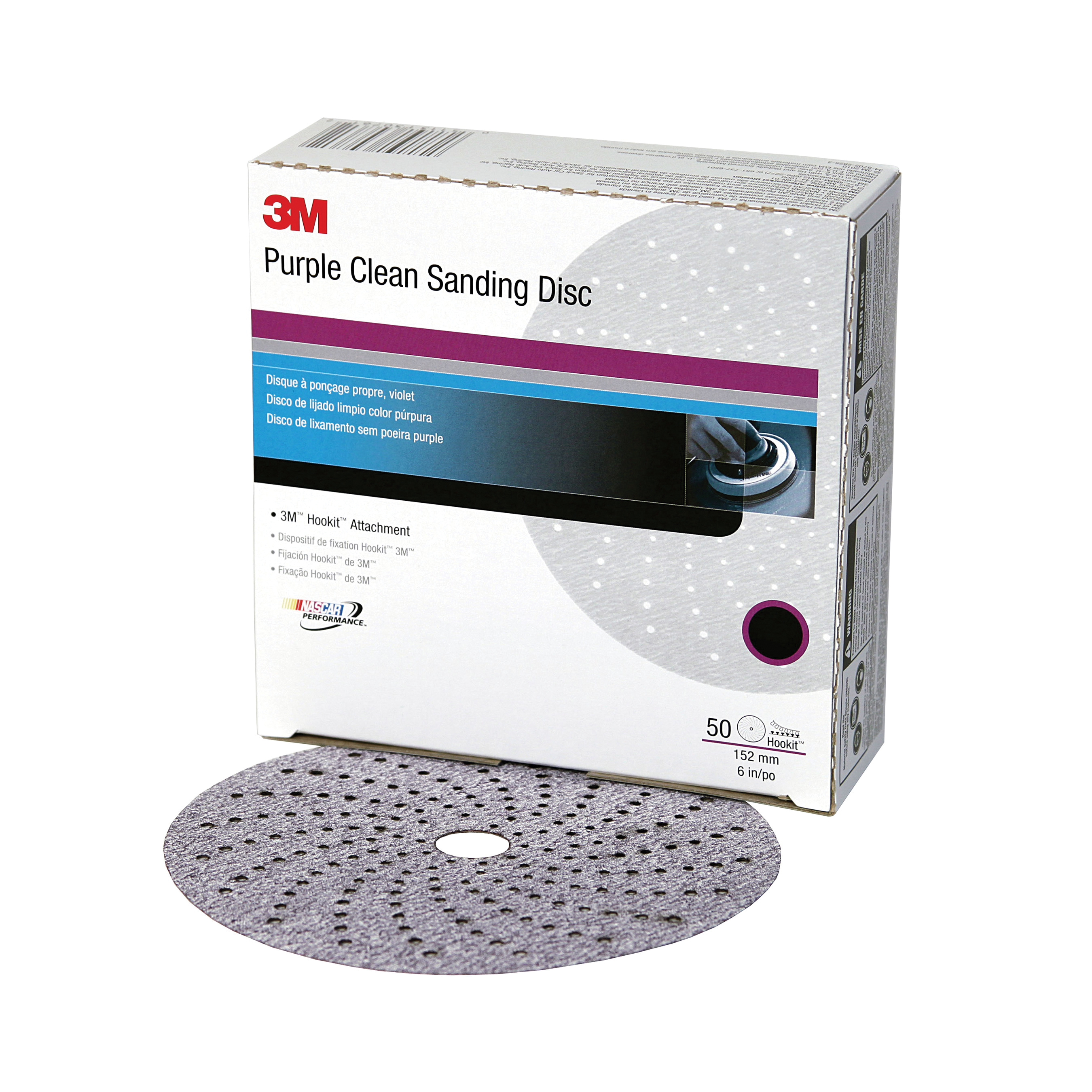 product 3M™ Hookit™ Gold Film Disc 255L, 00967, P80, 5 in x NH, Die 500X, 75/Carton, 4 Cartons/Case