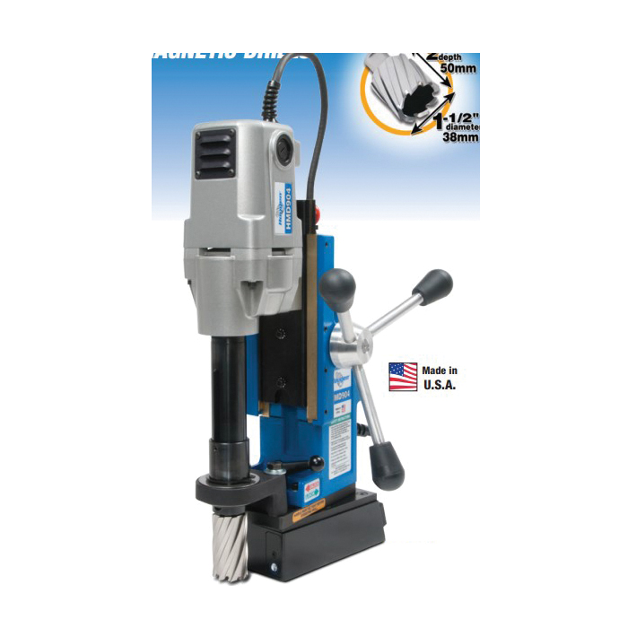Hougen&reg; 0904104 HMD904 Portable Magnetic Drill, 7/16 to 1-1/2 in Chuck, 6-9/16 in L x 3-1/8 in W Drill to Center From Base, 115 V AC