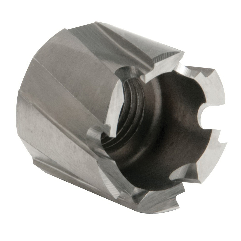 Hougen&reg; RotaCut&trade; 11130 11000 Imperial Hole Cutter With 3/8-24 Threaded Hole, 23/32 in Dia Cutter, 1/4 in D Cutting, M2 HSS, 3-Flat Shank
