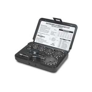 Hougen&reg; 14005 Imperial Electrician's and Fabricator's Kit, 7/8 in Dia Min Cutter, 2-1/2 in Dia Max Cutter, 1/8 in D Cutting, 6 Pieces, For Use With Holcutter&trade; System, HSS
