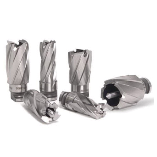 Hougen&reg; RotaLoc&trade; 17134 17000 Stack Cut Geometry Annular Cutter, 1-1/16 in Dia Cutter, 3/4 in D Cutting, M42 HSS, Bright, Quick-Change Shank