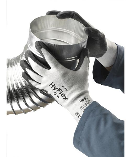 HyFlex&reg; 11724050 11724 Flexible Gloves, 5, Knit Wrist Cuff, Resists: Cut, ANSI Cut-Resistance Level: A2, ANSI Puncture-Resistance Level: 6