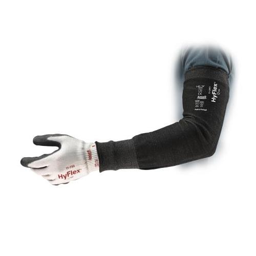 HyFlex&reg; 11250180-N Narrow Cut-Resistant Arm Protection Sleeve With INTERCEPT&trade; Technology, 18 in L, HPPE, Gray