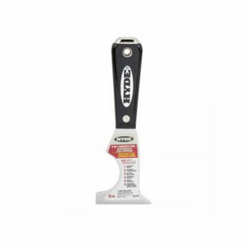 Hyde&reg; 01870 6-in-1 Painter Tool, 3-1/2 in L x 2-1/2 in W, Carbon Steel Blade, Stiff Blade Flexibility