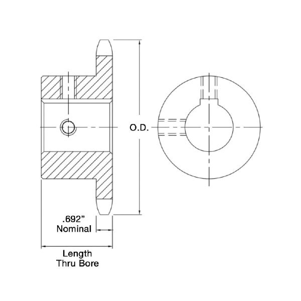 IDC Select® IDC H100B24F-1-15/16 IDCH100B24F-1-15/16