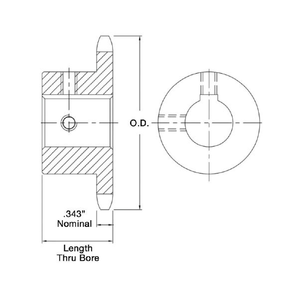 IDC Select® IDC H50B22F-1-1/8 IDCH50B22F-1-1/8