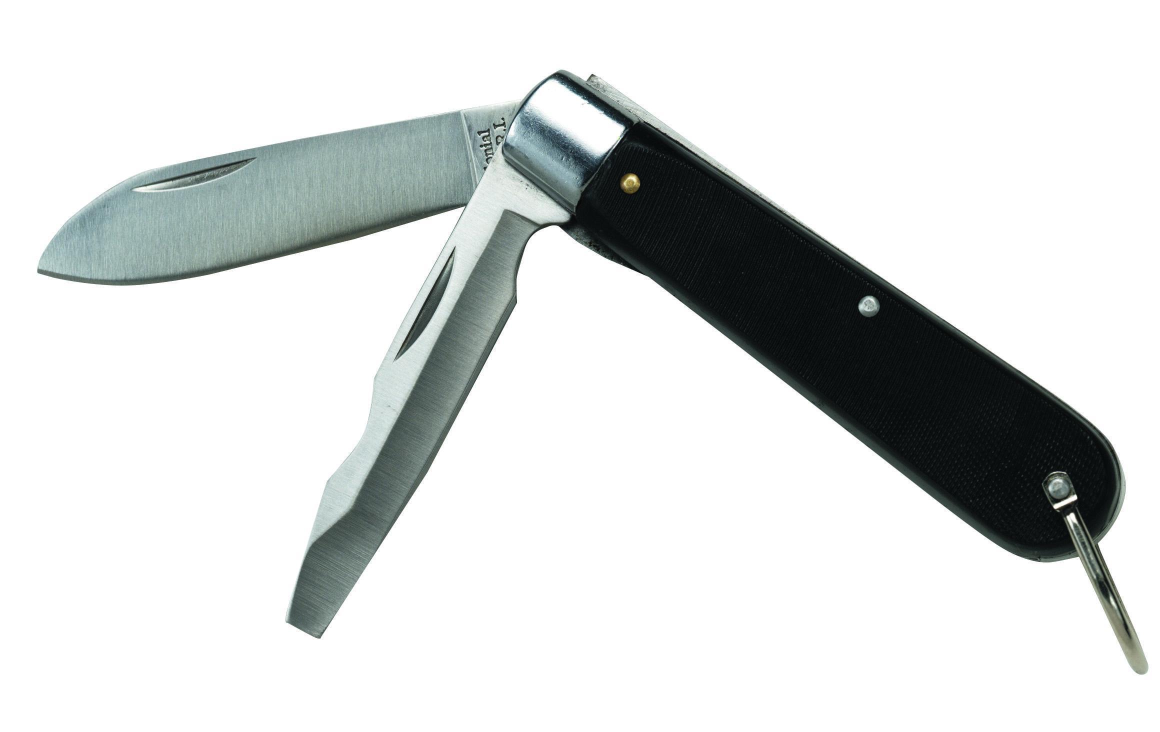 Pocket Knife, Black, Drop Point Blade - 44220