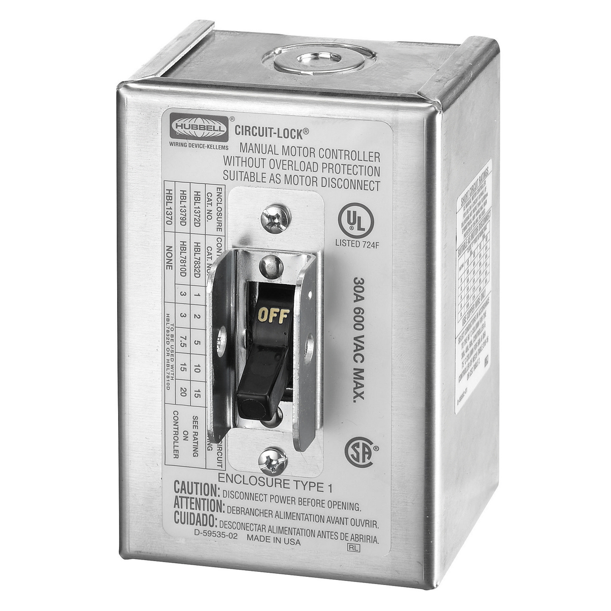 Wiring Device-Kellems HBL1379D