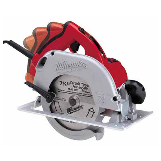 Milwaukee® 6370-21 Grounded Corded Circular Saw Kit, 8 in Dia Blade, 5/8 in Arbor/Shank, 2-9/16 in at 90 deg Cutting, Right Blade Side