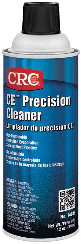 CRC&reg; 14035 CE&trade; Non-Flammable Precision Cleaner, 16 oz Aerosol Can, Volatile Liquid, Clear