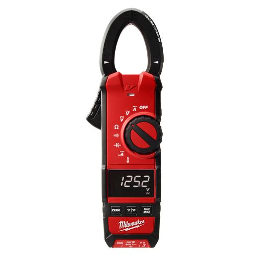 Milwaukee® 2235-20 Heavy Duty Digital Clamp Meter, 600 VAC/VDC, 400 A, 4000 Ohm, 1 in Jaw, Backlit LCD Display