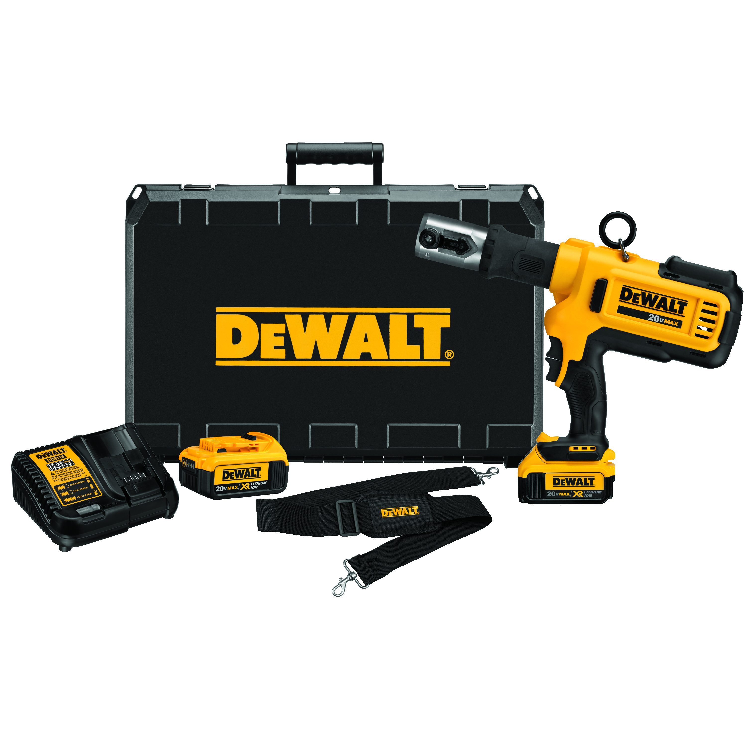 DeWALT&reg; 20V MAX* DCE200M2 Cordless Press Tool Kit, 4 in Capacity, 4 ton, 20 V, Li-Ion Battery