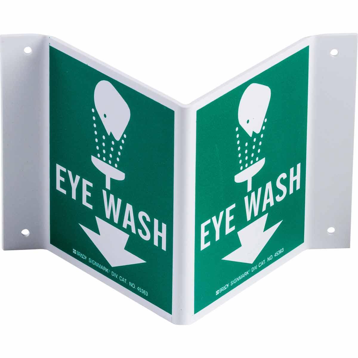 Brady® BradyGlo™ 90840B 2-Sided Glow-In-The-Dark High Performance Non-Electric Rectangular Exit Sign With Bracket, No Header, 8-1/4 in H x 15-1/4 in W, Glow on Red, B-355 Plastic, Fastened Mount