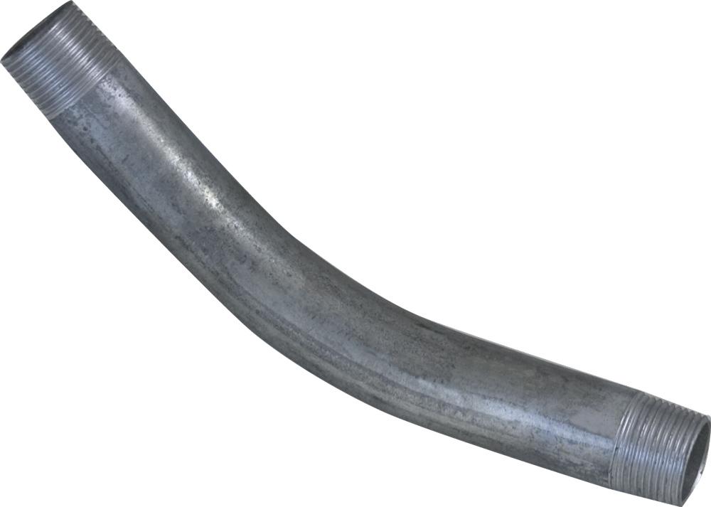 Southwire - Topaz 6522 Male Threaded Conduit Elbow, 1-1/2 in Trade, 22.5 deg, Steel, Galvanized