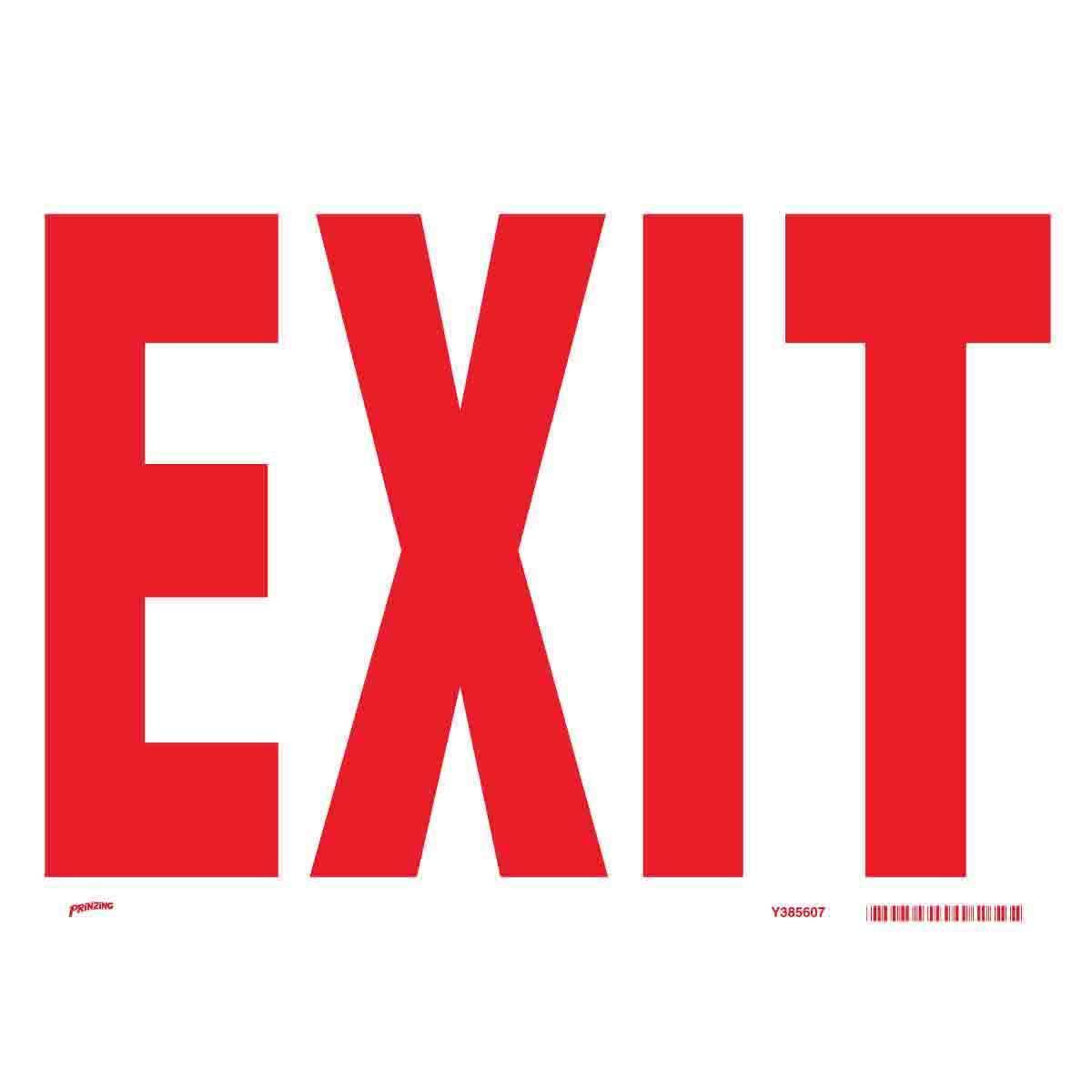 Brady® 141838 Non-Adhesive Rectangular Fire and Emergency Sign, 18 in H x 12 in W, Black/Red on White, B-959 Aluminum, Fastened Mount