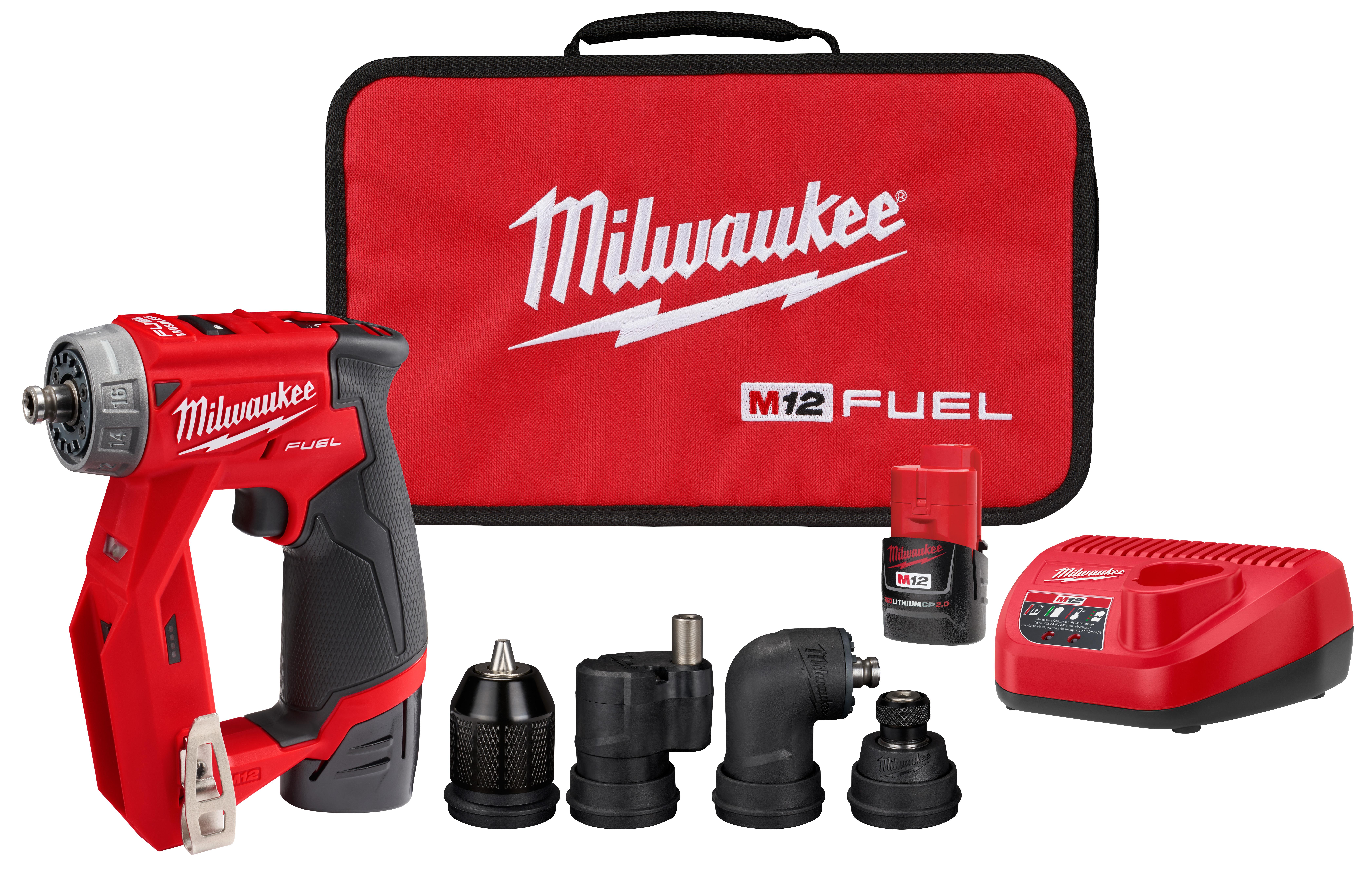 Milwaukee® M12 FUEL™ 2505-20 Cordless Installation Drill/Driver, 3/8 in Chuck, 12 V, 1600 rpm No-Load, 5.12 in OAL, M12™ REDLITHIUM™ CP2.0 Lithium-Ion Battery