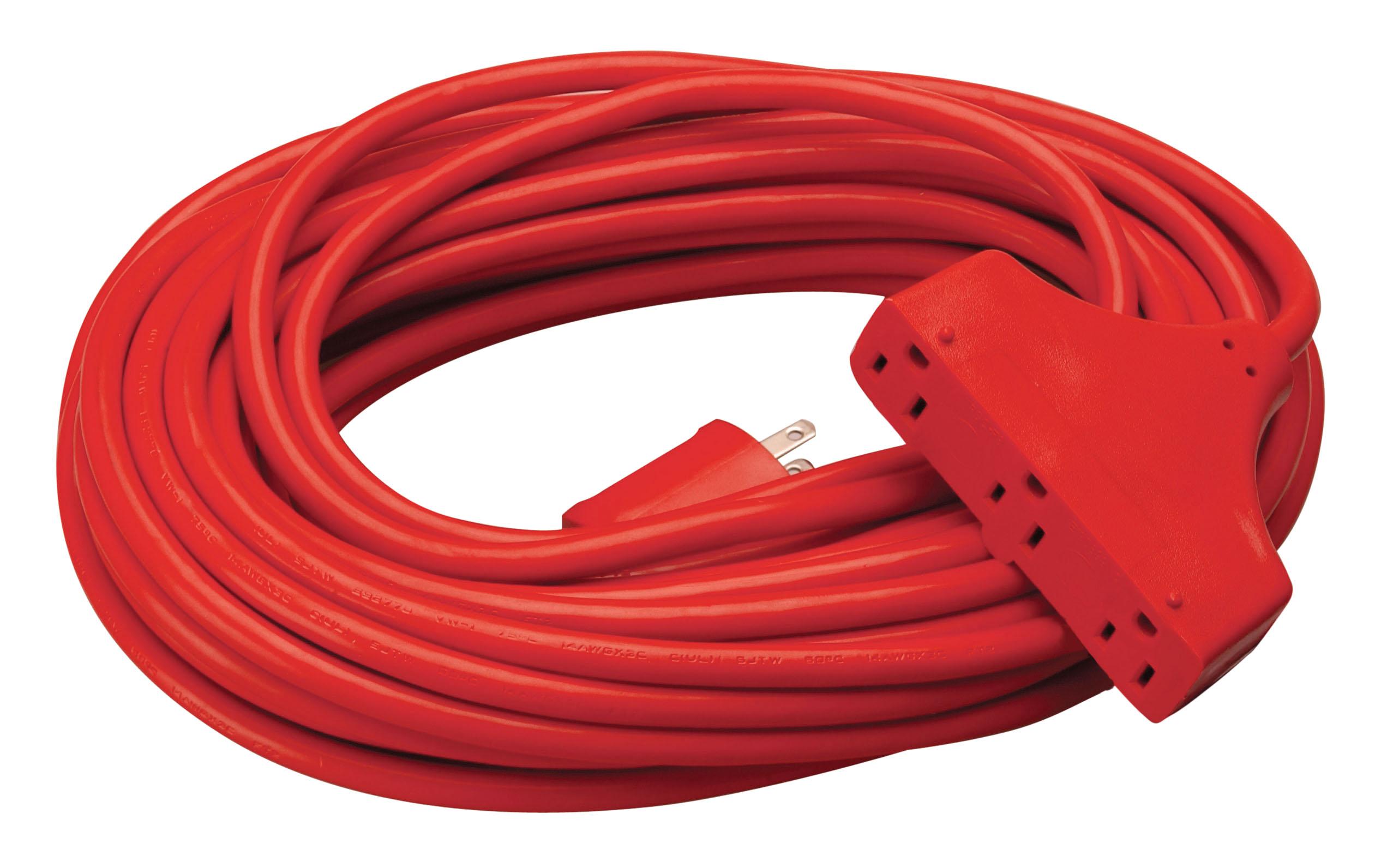 Southwire&reg; Tri-Source&reg; 4218SW8804 Type SJTW Extension Cord, 125 V AC, (3) 14 AWG Bare Copper Conductor, 50 ft L
